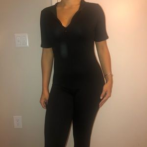 Zip up jumpsuit from fashion nova